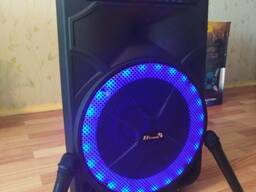 800 ватт беспроводная колонка 2 радиомикрофона динамик 15 дйюмов