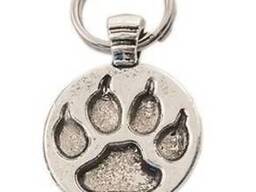 Адресник Дарэлл круглый, Лапа рельефная для собак, диаметр 2.1 см. , (арт. 190806)