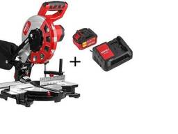 Аккум. торцовочная пила WORTEX CMS 2118 L в кор. 1 ак 4 А*ч/заряд