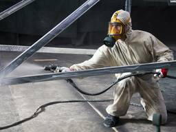 Антикоррозийную обработку (покраску) металлоконструкций