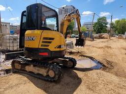 Аренда экскаватора 14 тонн на гусеничном ходу, гидромолот, ковши