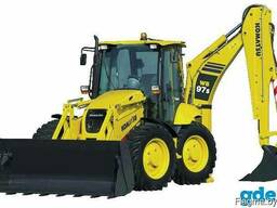 Аренда экскаватора-погрузчика Komatsu 97s wb в Логойске.