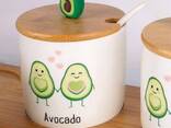 Банки для сыпучих продуктов в наборе 3 шт. Авокадо - фото 3
