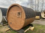 Баня-бочка 2 метра с крыльцом - фото 3