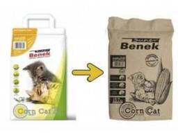 Benek Corn Cat - наполнитель кукурузный для лотка кошек и котов