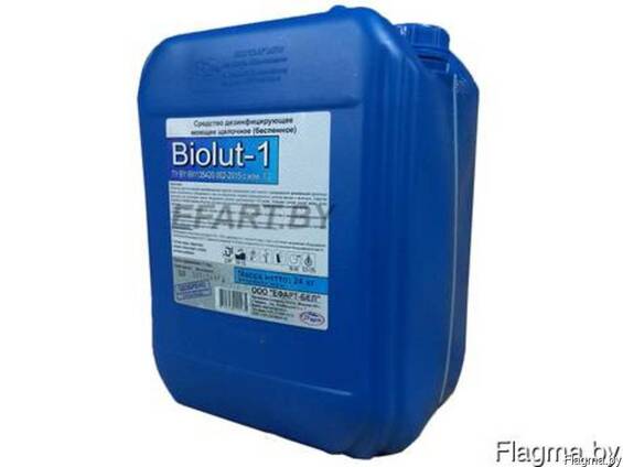 Беспенное щелочное дезинфицирующее моющее средство Biolut-1,