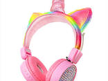Беспроводные детские Bluetooth наушники ушки Единорог Headphone AH-807 - фото 2