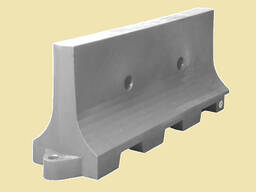 Блок разделительный дорожный БРД-2000×800 (белый, со светоотражающей полосой)