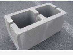 Блок стеновой двухпустотный бетонный 390x190х190мм