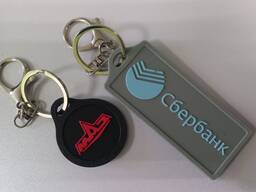 Брелок-визитка брендированный с NFC чипом
