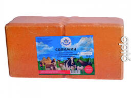 Брикетированная соль Витаминно-минеральная с патокой в термоусадке с этикеткой брикет 4кг