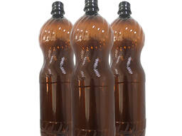 Бутылка ПЭТ 1,5л коричневая, с пробкой, 105 шт/уп