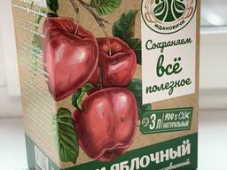 Cок яблочный прямого отжима, 3л. Bag-in-box