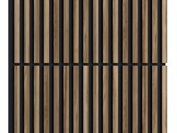 Декоративные стеновые реечные панели черный/ясень