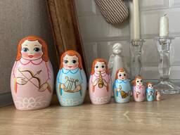 Матрешка Ангел, игрушки Монтессори, 7 штук