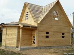 Дома из бруса Настя 6×8 установка в Логойске