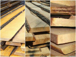 Пиломатериалы необрезные, ольха