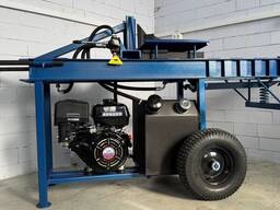 Дровокол гидравлический, 9 тонн, с бензиновым приводом 15 л. с. (дровокольный станок)