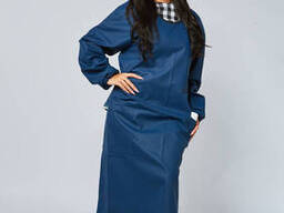 Фартук ветеринарного специалиста с рукавами из прорезиненной ткани