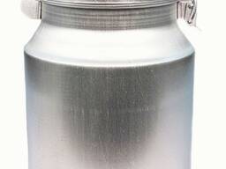 Фляга молочная алюминиевая с крышкой и защелками, 40 л