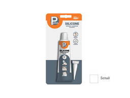 Герметик силиконовый санитарный P PLUS "Silicone Sanitary" (бел. ) 50мл в блистере