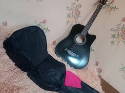 Гитара шестиструнная акустическая металлические струны мягкие