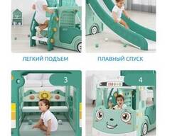 Горка + игровая зона Perfetto Sport Автомобиль PS-049-М (ментол)