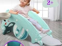 Горка + качалка Perfetto Sport Дельфин PS-037-М (ментол)