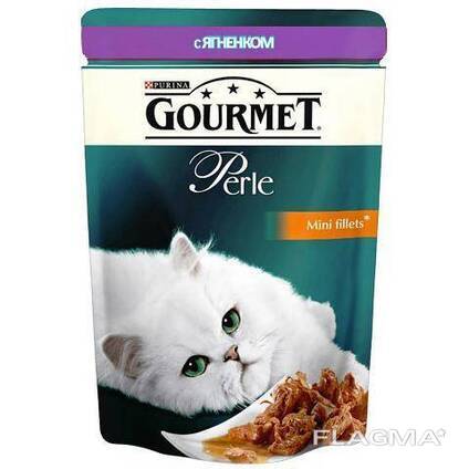 Gourmet Perle - пресервы для кошек с ягненком в подливке (75 гр) пауч