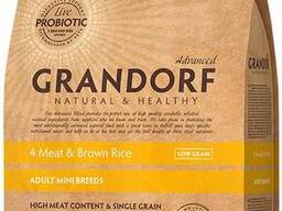 Grandorf Dog Probiotic 4 Meat&amp;amp;Brown Rice Mini Breeds -корм для маленьких собак. ..