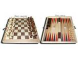 Игра 3 в 1 (деревянная) шахматы, нарды, шашки, подарочный - фото 1