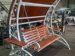 Качели кованые с навесом