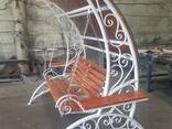 Качели кованые с навесом - фото 1