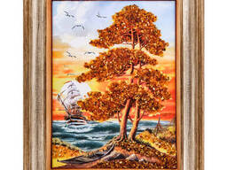 Картина «Красота природы» с янтарной крошкой 45х55см Zdlaef