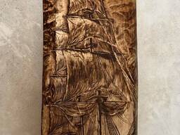 Картина на дереве. Пирография.