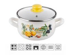 Кастрюля стальная эмалированная, 3.8 л, серия Халкидики, Perfecto Linea (подходит для. ..