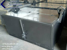 Контейнер челюстной 2 куб. м. , с крышкой, Сталь 2 мм. ( Контейнер грейферный )