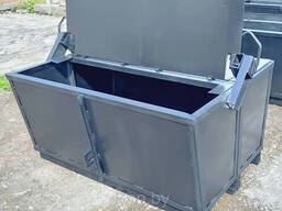 Контейнер для отходов распашной ( челюстной) 1 куб. м. с крышкой, Сталь 3 мм