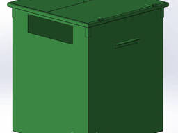 Контейнер для сбора отходов, с крышкой 0,9 куб. м, Сталь 2 мм. ( ТБО, Стекло, Бумага. ..