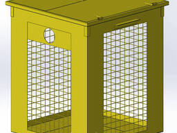 Контейнер для сбора отходов, с крышкой 0,9 куб. м, Сталь 1.5 мм. ( ТБО, Стекло, Бумага. ..