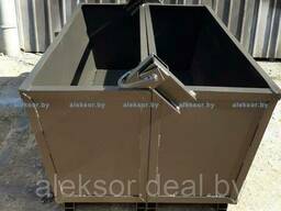 Контейнер грейферный (челюстной ), без крышки, 1 куб. м. , сталь 3 мм.