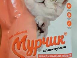 Корм консерв. для кошек "Мурчик" с говядиной в соусе 85г