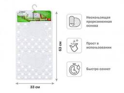 Коврик для ванной, прямоугольный, 63х33 см, прозрачный, Perfecto Linea