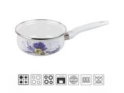 Ковш стальной эмалированный, 1.3 л, серия Букет лаванды, Perfecto Linea (подходит для. ..