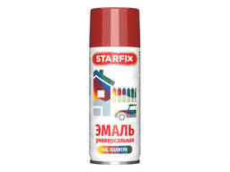 Краска-эмаль аэроз. универсальная красный Starfix 520мл (3002) (Карминно-красный. ..