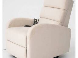 Кресло вибромассажное Calviano, модель 2166, бежевый велюр