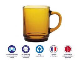 Кружка стеклянная, 260 мл, серия Versailles Amber, Duralex (Франция)