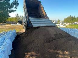 Куриный помет, конский навоз, торф