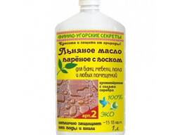 Льняное масло, вареное с воском, густотертое с солям