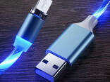 Магнитный кабель для зарядки USB 3 в 1 LED KK21S ( 4 цвета ) 1 м